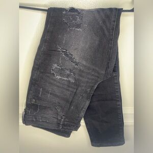 H&M Skinny Fit Distressed Black Jeans Men’s 34x32